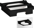 Paper Plate Dispenser,10-inch Bamboo Paper Plate Dispenser Under Cabinet, Kitchen Counter Vertical Paper Plate Holder Organizer Countertop Caddy Black