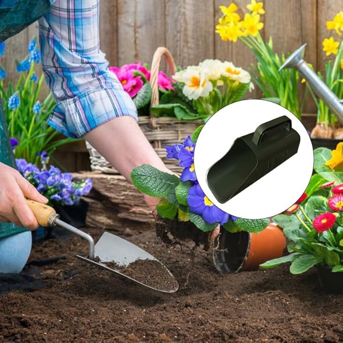 BESPORTBLE Soil Scoop Garden Tool: Plastic Garden Scoop Shovel, Multi Function Gardening Scooper Potted Planter Digging Soil Transfer Tool