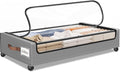 SpaceHacks Under Bed Storage with Wheels 1Pack Underbed Storage with Clear Window&Label Under Bed Drawers Large Capacity Rolling Under Bed Storage for Clothes,Shoes, Blankets (Light Grey)