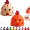 Egg Brush Cleaner, Egg Cleaner Scrubber for Fresh Eggs, Cute Chick Shaped Silicone Egg Washer, Reusable Multipurpose Washing Egg Tool for Fruits and Vegetables(Beige/Orange)