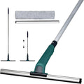 60" Professional Squeegee with Long Handle - Window, Shower & Floor Cleaner for Glass, Tile, Concrete, Mirror, Windshield, Bathroom, Car, Home & Garage