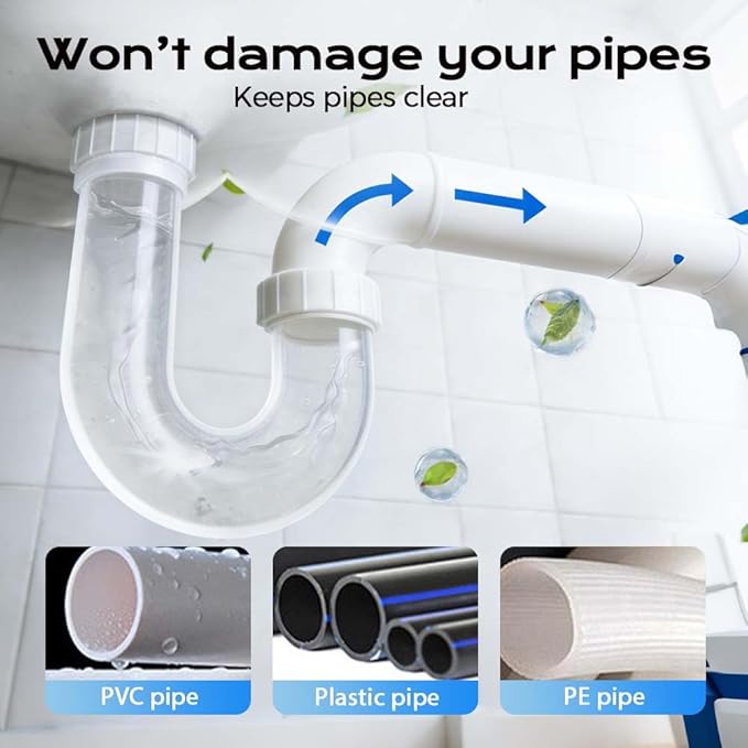 2 Pcs Pipe Dredging Agent, 2026 Upgrade Powerful Drain Cleaner, Sink Drain Cleaner, Pipeline Dredging Agent for Kitchen, Toilet, Sink (2)