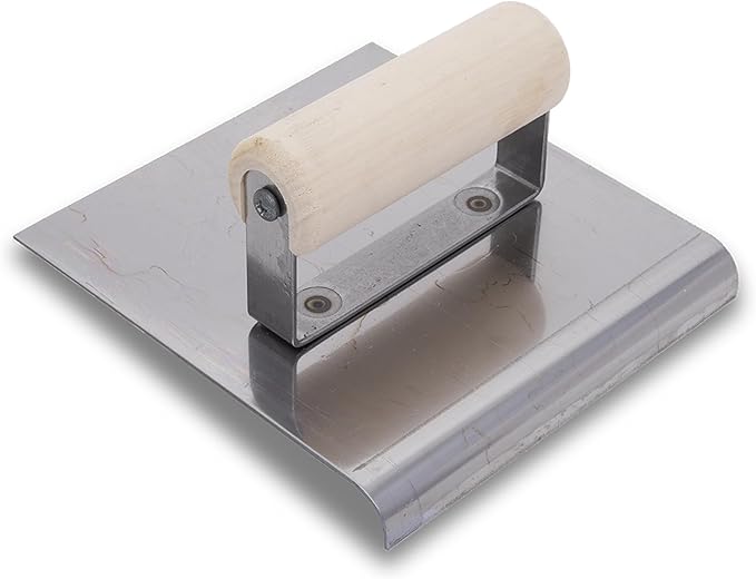 MARSHALLTOWN QLT Stainless Steel Hand Edgers, Wood Handle Material, 152mm Width, 152mm Length, 3mm Radius, 6mm Lip, Made in the USA, CE511S