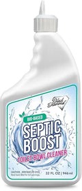 Septic Safe Toilet Bowl Cleaner - Septic Boost Acid-Free Toilet Cleaner with Enzymes for Septic Tank Treatment - Effective Cleaning & Deodorizing Bio-Based Liquid Toilet Bowl Cleaner (1-Quart)