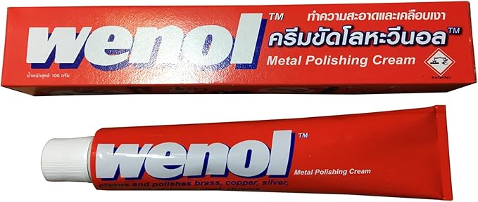 100g RED WENOL METAL POLISH CLEANER ALL FOR BRASS COPPER STAINLESS STEEL TUBE