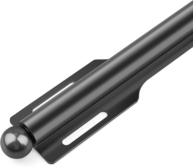 FIRJOY 12" Valet Rod for Closet Pull Out (2 Pack, Black)