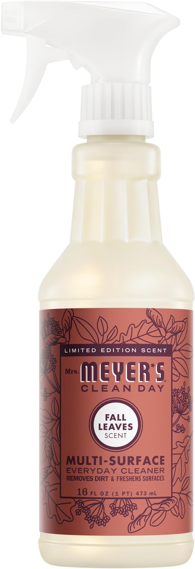 MRS. MEYER'S CLEAN DAY Multi-Surface Everyday Cleaner, Fall Leaves Scent, 16 Fl Oz Bottle