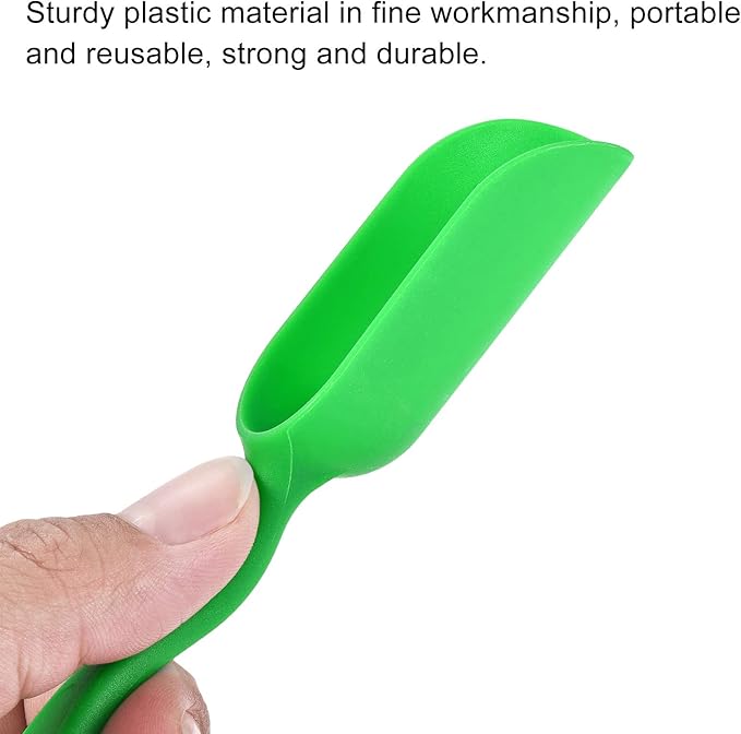 MECCANIXITY 5.7 Inch Gardening Shovel Spoons 6 Pack Mini Soil Scoops Cultivation Transplanting Tools, Green