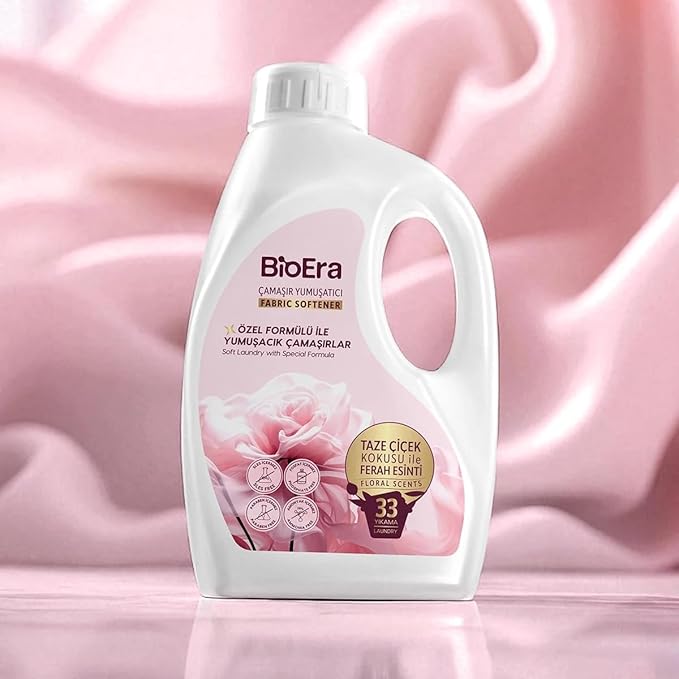 Natural Fabric Softener 1500ml – ELiquid Fabric Softener Long-Lasting Freshness • Ultra-Soft Feel • Reduces Static & Wrinkles • Safe for All Washing Machines – 66 Washes (Pack of 2)