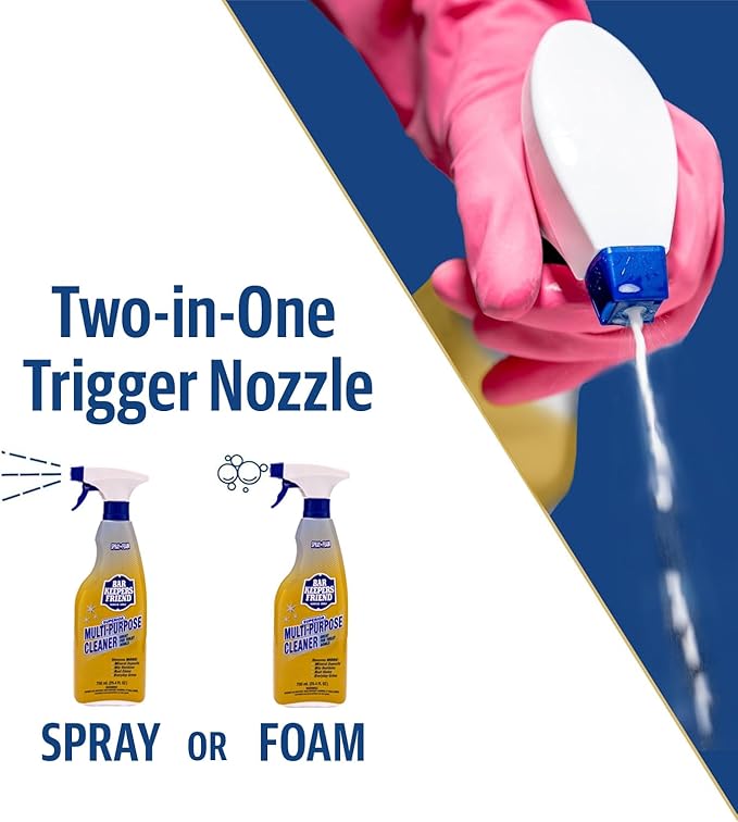 Bar Keepers Friend Soft Cleanser (13 oz) and MORE Spray + Foam (25.4 oz) Multipurpose Cleaner Bundle, Stain & Rust Remover for Multi Surface Bathroom, Kitchen & Outdoor Cleaning