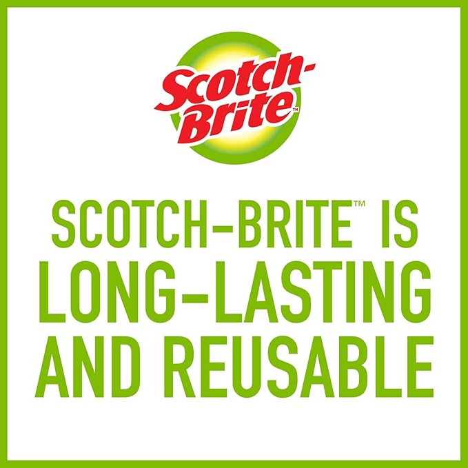 Scotch-Brite Heavy Duty Scour Pads, 24 Scouring Pads, Green Scrub Pads, Scouring Pad, Scrub Pads for Dishes, Best for the Kitchen, Garage and Outdoors
