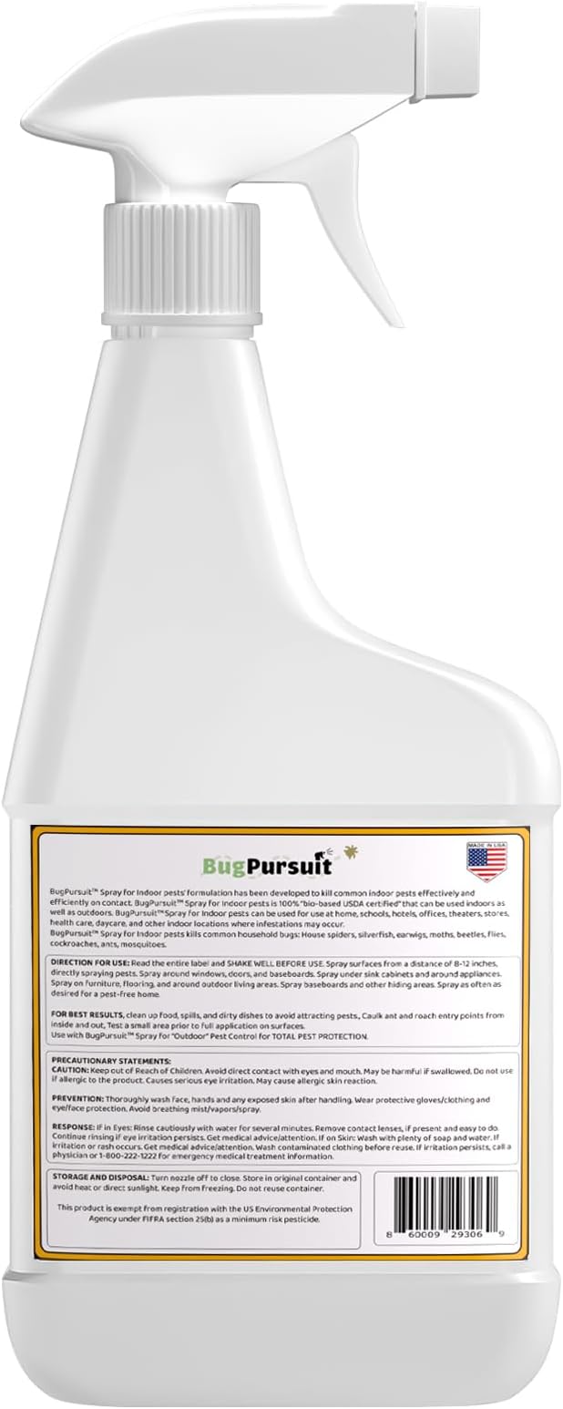 Bed Bug Spray 24 Oz, Carpet Beetle Killer, Indoor & Outdoor Bug Control for Mite, Ant, Spider and Flea, Plant Extract Based Non Toxic Bed Bug Killer, Child & Pet Safe