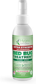 Hygea Natural Extra Strength Bed Bug & Mite Natural Travel Spray,TSA Approved Size, Child & Pet-Friendly, Stain & Odor Free, for Hotel, Suitcase, Backpack, Shoes, 66% Stronger Natural Formula(3oz)