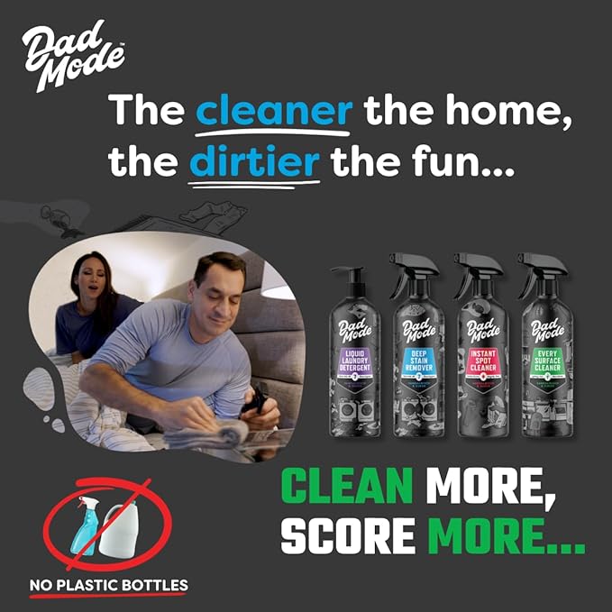 DadMode Instant Fabric Spot Cleaner | 1000 Stain Treatments | Fastest Clothing Spill Remover | 3-Pack Refill | Quick Spray & Wipe | Multi-Surface for Clothes, Carpet & Upholstery | Sandalwood & Suede
