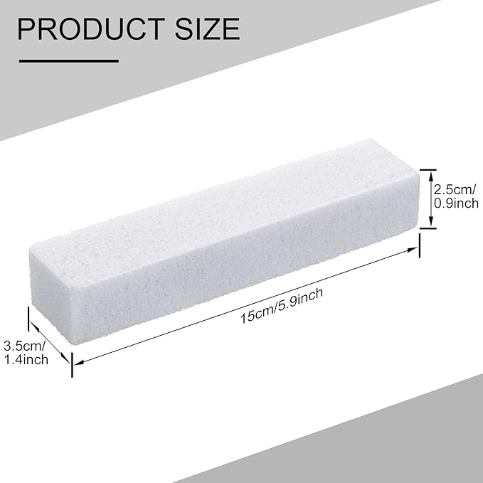 Norme 30 Pack Pumice Stones for Toilet Bowl Cleaning Scouring Pad Pumice Stick Cleaner for Cleaning Toilets Bathtubs Grills Kitchen Oven Stove Swimming Pools Sinks 5.9 x 1.4 x 0.9''(White)