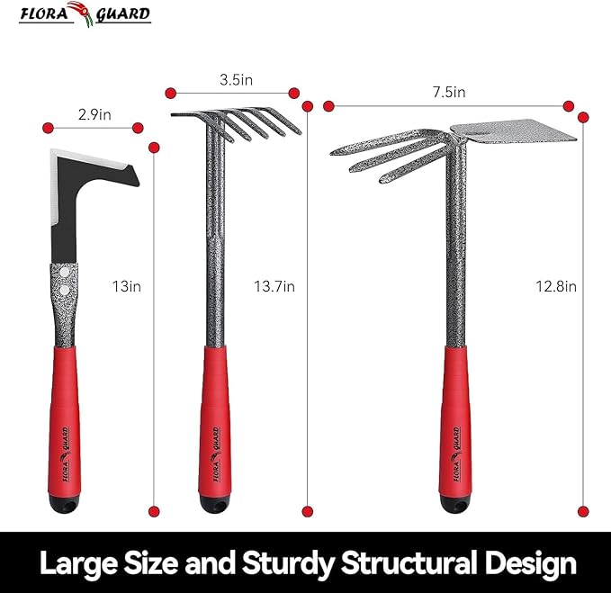 FLORA GUARD 7.7-Inch Folding Saw with 6 Piece Garden Tool Sets