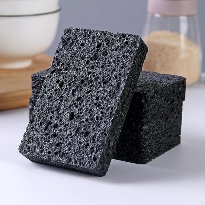 24 - Pack Non-Scratch Scrub Sponges - Sponges for Dishes and Washing Dishes, Cleaning Sponges for Kitchen Home and More（Black）