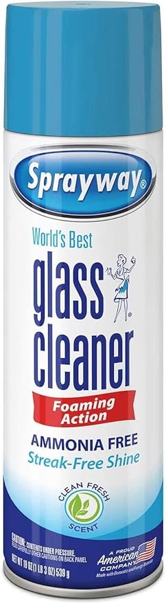 Sprayway 443331 Ammonia Free Glass Cleaner, 19 Oz. (4-Pack) (Packaging May Vary) (4 Case)