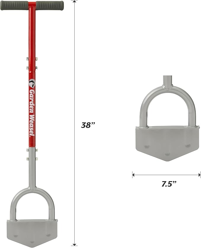 Garden Weasel Edger-Chopper Manual Lawn Edger Tool - Sod Cutter and Trenching Shovel for Clean Garden Borders - Ergonomic Handle and Carbon Steel Blade Latest Model 91714-3