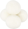 uxcell 4 Pcs Wool Dryer Balls, 2.4 Inches Wool Laundry Dryer Balls for Reducing Clothing Static and Wrinkles, White