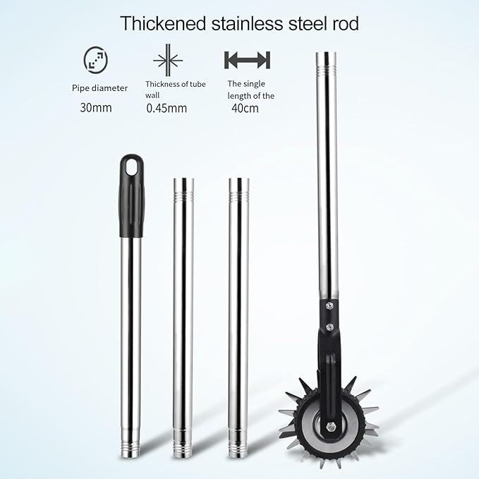 Edger Lawn Tool,Tawn Edger,Gardening Hand Tools,Hand Edger Lawn Tool Made of Stainless Steel,Adjustable Length,Ideal for Precise Grass Trimming Along Sidewalks, Garden,Driveways & Flower Bed M