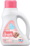 Dreft Stage Newborn Liquid Laundry Detergent, White, Baby Blossom, 40 Fl Oz