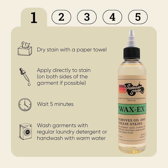 WAXEX Oil and Grease Stain Remover for Clothes - Sidecar Soap