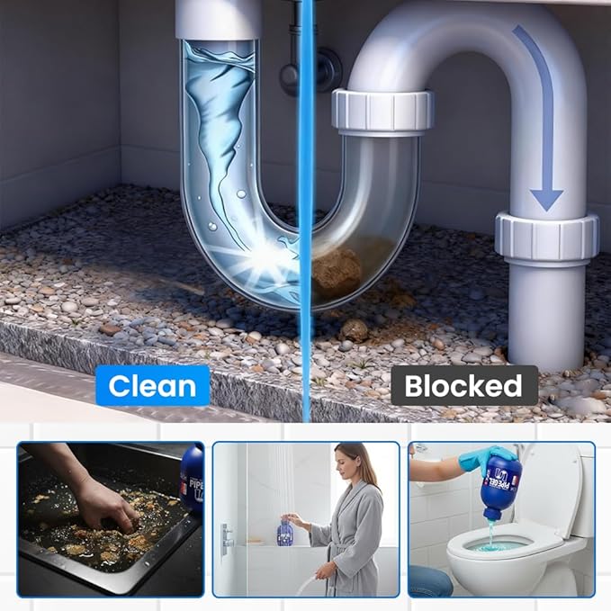 Drain Clog Remover Powerful Unclogging Sink Hair Cleaner for Kitchen, Shower Pipes and Drains (one size 3-3)