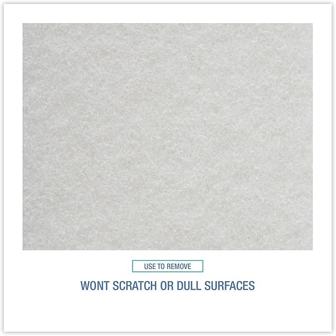 Boardwalk 198 Light Duty Scour Pad, White, 6 X 9, 20/carton
