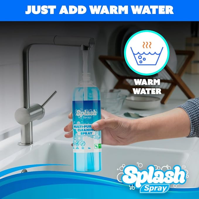 Splash Spray Multi-Purpose Cleaning Tablets - 5x Cleaning Tablets and Bottle Spray - Mix with Warm Water