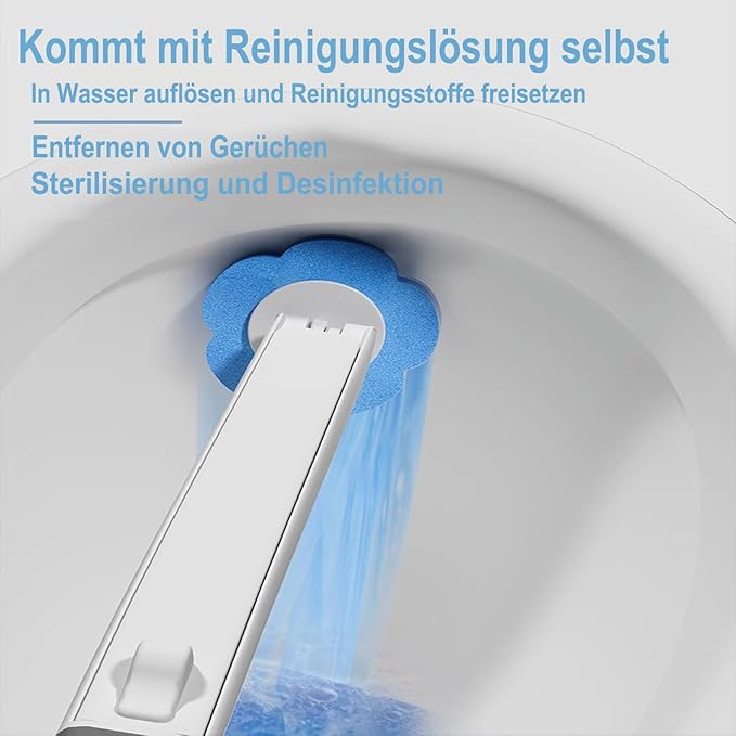 72 PCS Toilet Wand Refills,Toilet Cleaner Refill Pads Disposable Toilet Cleaning System Toilet Bowl Cleaners Scrubbing Pads for Sink Bathtub Wash Basin(Only Refills，Only Fits for Ucaimao)-Blue