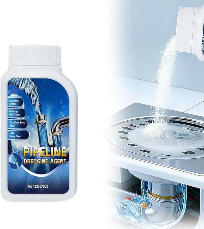 Strong Drain Cleaner for Kitchen, 2026 New Pipeline Dredging Agent, Fast Acting Drain Clog Remover for Home, Powerful Grease Dissolver for Bathroom, Unclog Toilet Clog And Kitchen Sink Pipe Unblocker