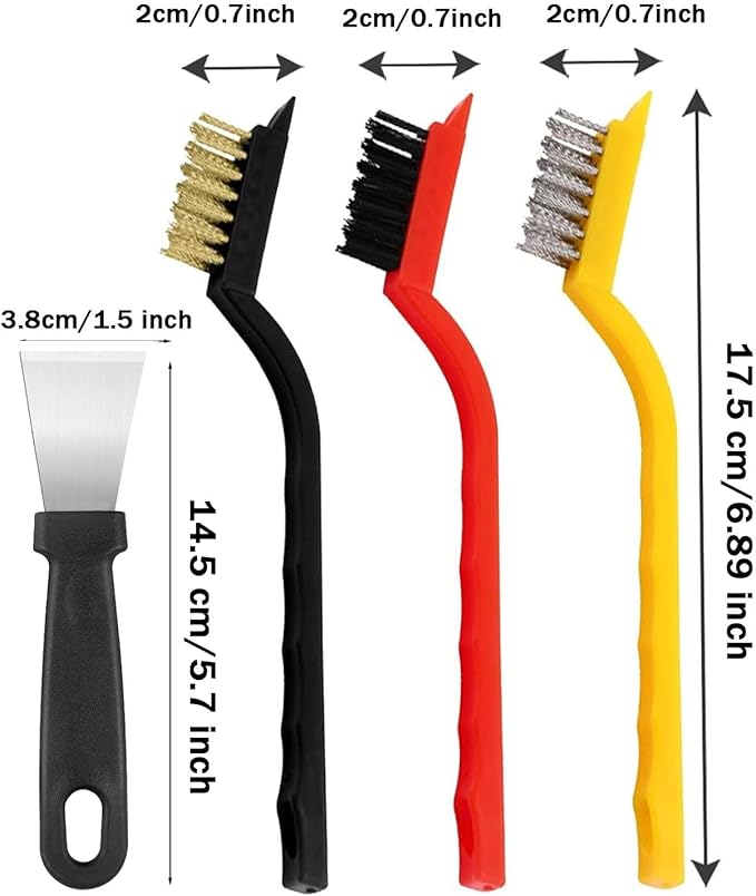 Crevice Cleaning Brush, Crevice Cleaning Brushes for Household Use, Hard Bristle Crevice Cleaning Brush, for Kitchen, Faucets, Grout, Bathroom, Corners (Multicolored, 7 Pack)