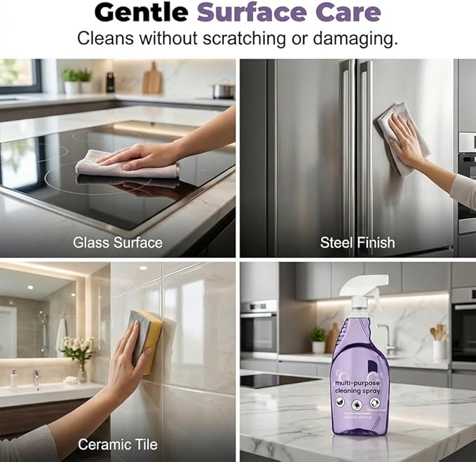 Fliwos Spray Oven Cleaner, 2026 Upgraded All-Purpose Spray Cleaner with Concentrated Cleaning Tablets, Multi-Surface Cleaning Spray for Oven, Grill, Kitchen, Bathroom and Home (1 Bottle+12 Pcs)