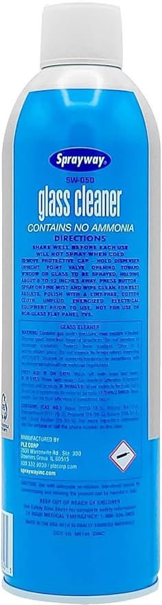 Sprayway Glass Cleaner with Foaming Spray for a Streak-Free Shine for Home and Automotive Use, 19 oz., Pack of 6