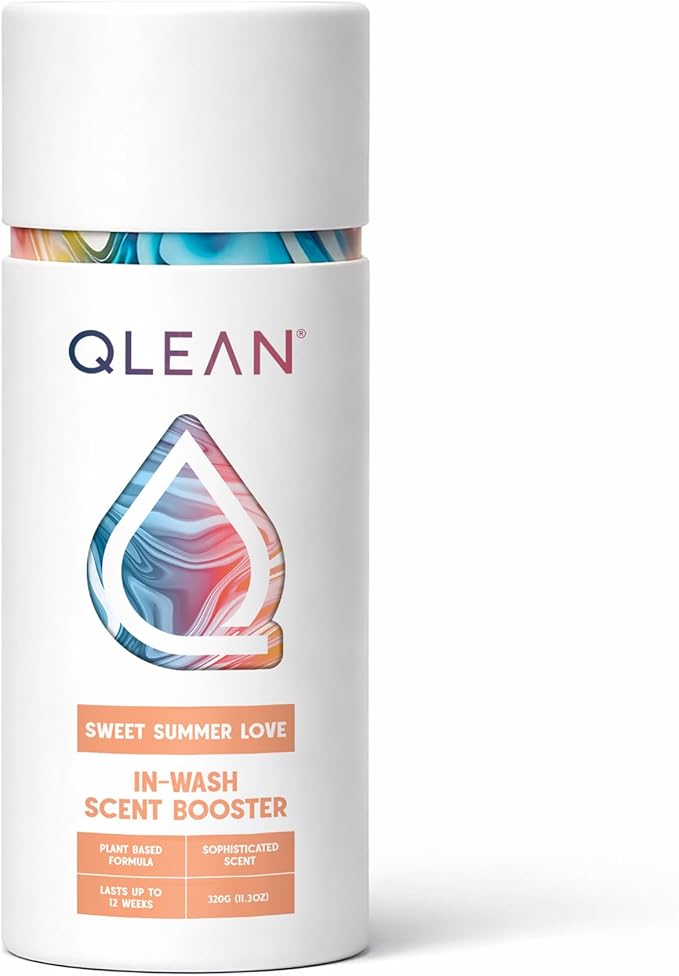 QLEAN In Wash Scent Booster Beads - 100% Plant Based - Natural Laundry Booster Beads & Smell Deodorizer - Environment Friendly Odor Eliminator for Clothes (320 grams) (Sweet Summer Love)