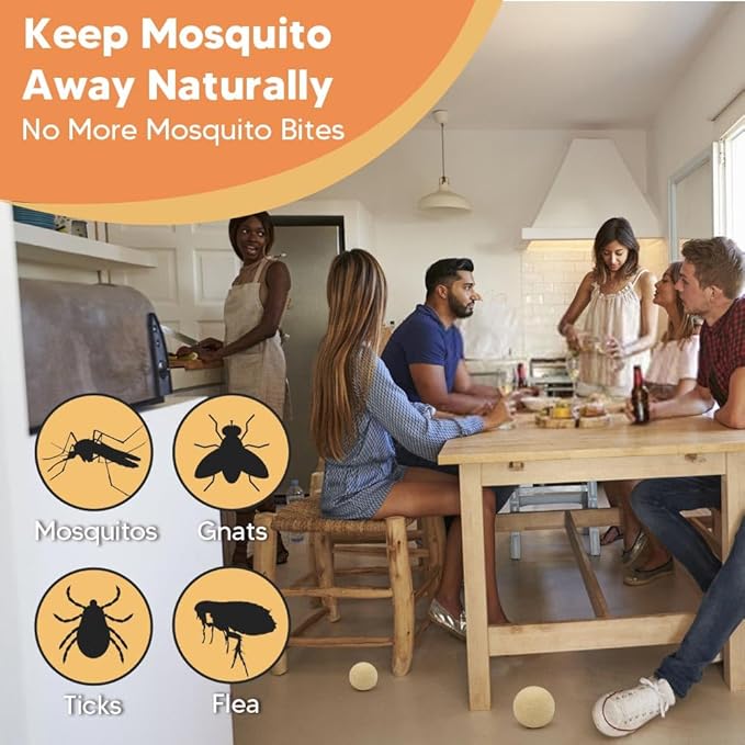 Mosquito Repellent Outdoor Patio, Natural Mosquito Repellents, Mosquito Barrier, Mosquito Repellent Indoors, Protects 120 Sq Ft, Safe for Use Around Kids, Pets - 8P