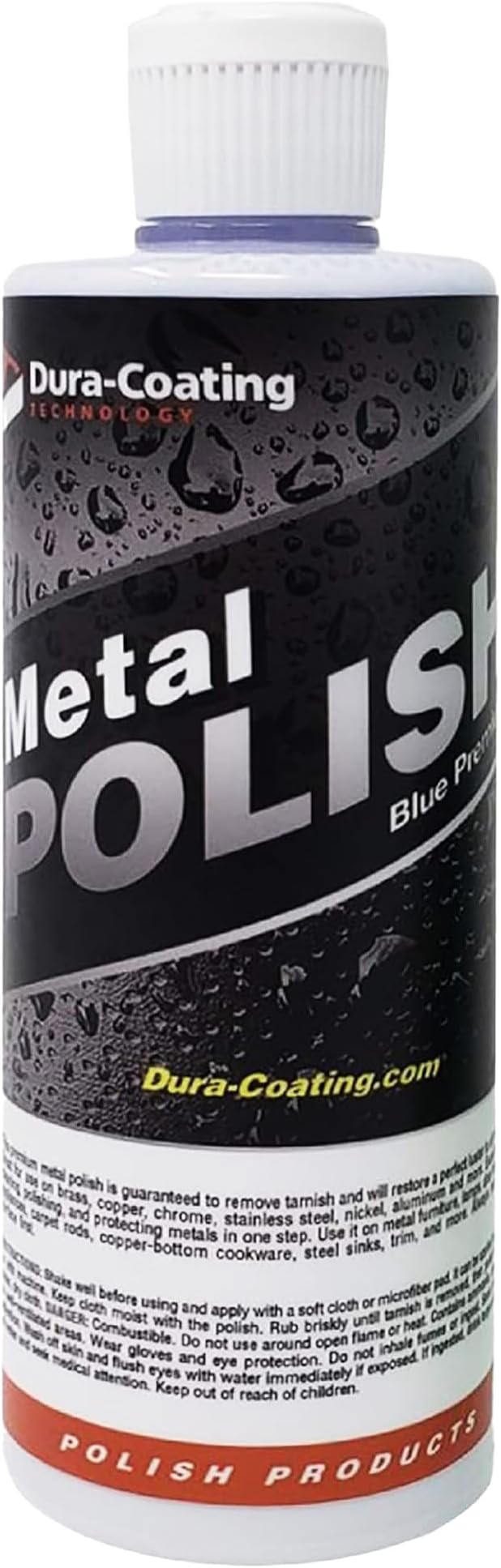DURA-COATING TECHNOLOGY, Blue Premium Metal Polish - Perfect Brightener and Scratch Remover for Aluminum Wheels, Diamond Plate, Stainless Steel, Copper, Brass, & Nickel (32 Ounce Bottle)