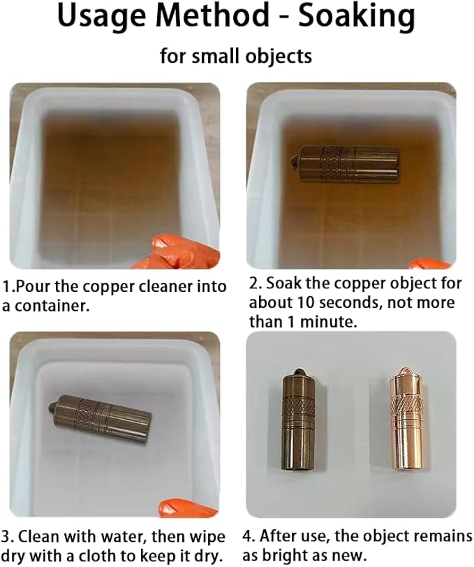 Truey Copper Pot Cleaner, Restores Shine & Removes Tarnish from Copper Wares, Multi-purpose Cleanser, Metal Polishing Compound detergent (60ml)