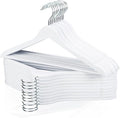 Edergoo Wooden Hangers 20 Pack, Smooth Wood Hangers with 360° Swivel Hook & Notches, Slim Coat Hanger Wooden for Closet, White