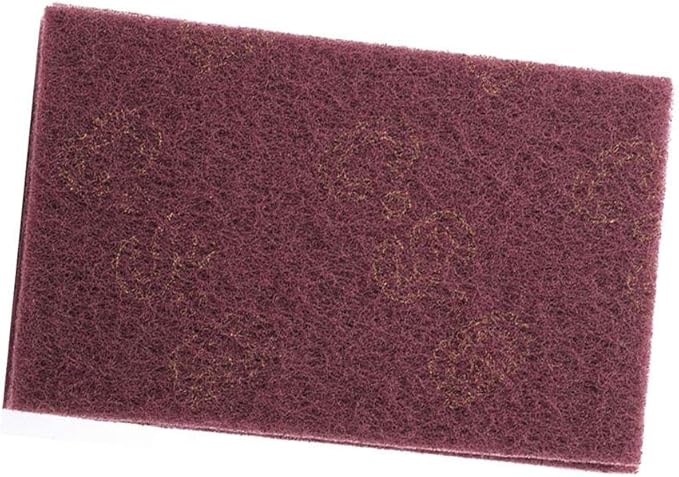 5pcs Nylon Scourer Pad Shell Polishing Professional Industrial Abrasive Hand Scouring Pad (fine-Red)