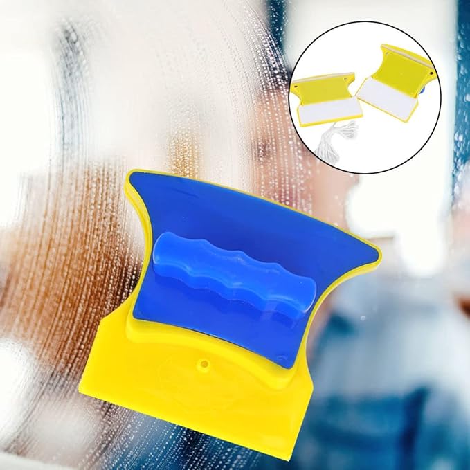 Double Sided Magnetic Window Cleaner Window Glass Wiper Cleaning Tool Magnetic Glider Washing Brush Equipment for High- Rise Single Glazed