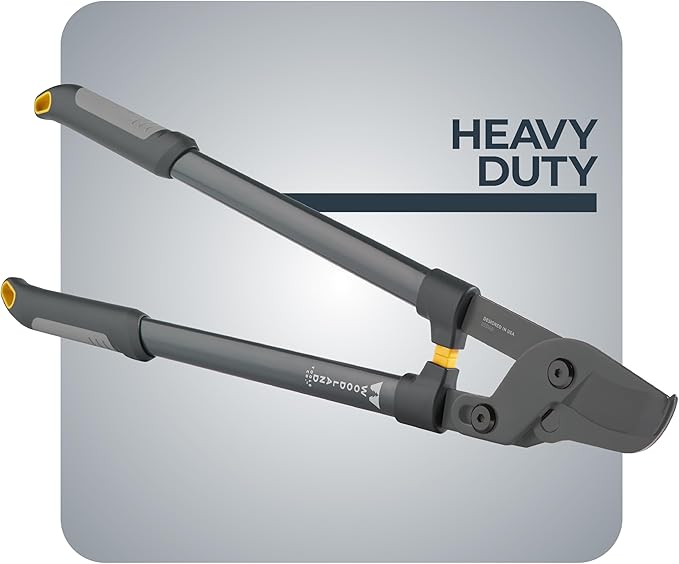Woodland Tools Heavy Duty Lopper – 28 Inch Lever-Action Branch Cutter with Bypass Blade and Non Slip Grip – Manual Tree Limb Cutter for Thick Branches and Tough Yard Work