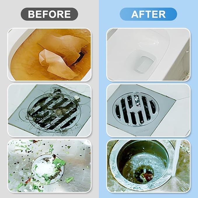 Sink and Drain Cleaner, Wild Tornado Cleaner Drain Cleaner, Multi-functional Pipe Dredge, Powerful Sink and Drains Cleaners Powder for Kitchen and Bathroom (2)