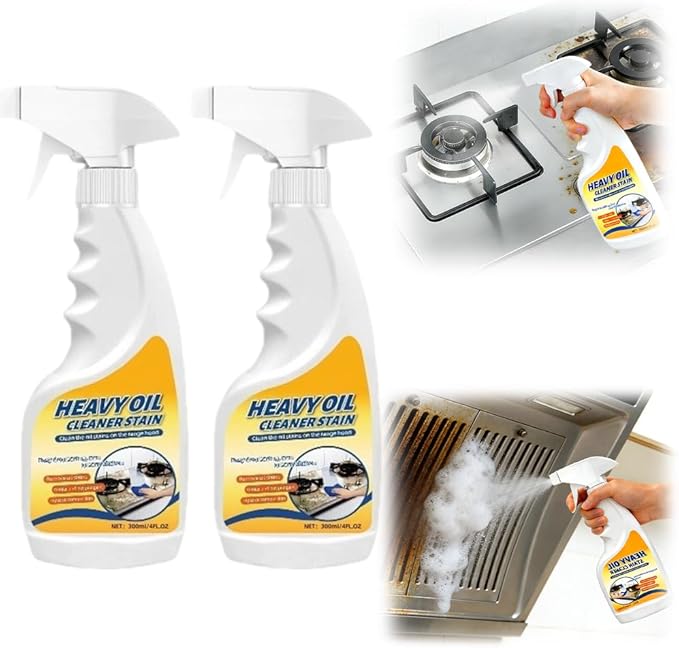 Heavy Oil Multi Purpose Cleaner Stain, 2026 Upgraded Clean Kitchen Oil Stains Spray, Electrolyzed Ion Kitchen Cleaner for Oven Stove Top Range Hood Sink (2 pack)