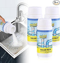 3PCS 2026 New Multi-functional Wild Tornado Pipe Dredge,Powerful Sink Cleaner Powder Fast Foaming for Kitchen Toilet Pipeline Quick Cleaning Tool