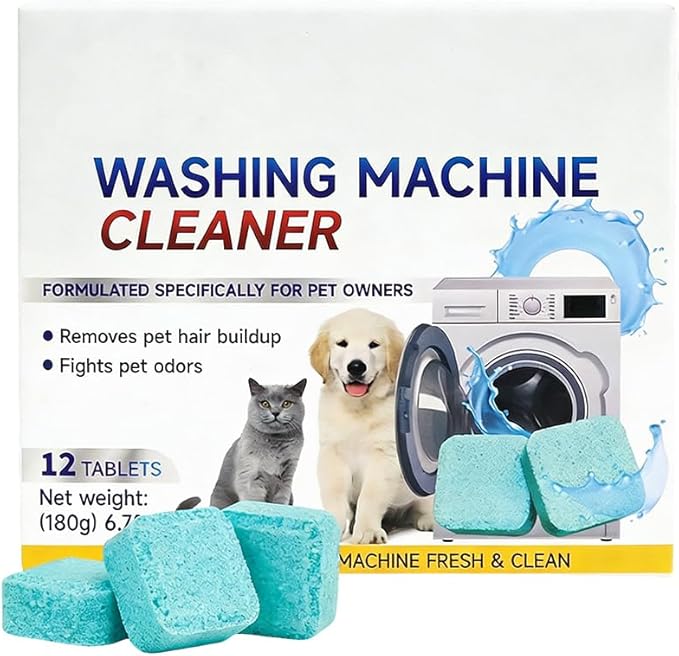 Washing Machine Cleaner Tablets, 2026 New Washer Cleaner Tablets, Deep Cleaning Pet Hair Remover for Laundry Room, Eco-Friendly Odor Remover for Pet Owners (1pcs)
