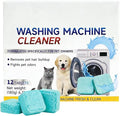 Washing Machine Cleaner Tablets, 12 Pack for a 6 Month Supply, Formulated for Pet Owners, Eliminates Odors, Lint and Detergent Buildup (1 Box)
