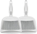 Dust pan, Mini Dustpan and Brush Set, Small Broom and Dustpan Set, Small Hand Broom and dust pan Set, Whisk Broom, Dust pan and Brush for Desk, Table, Home, Kitchen Necessities (Gray 2pcs)