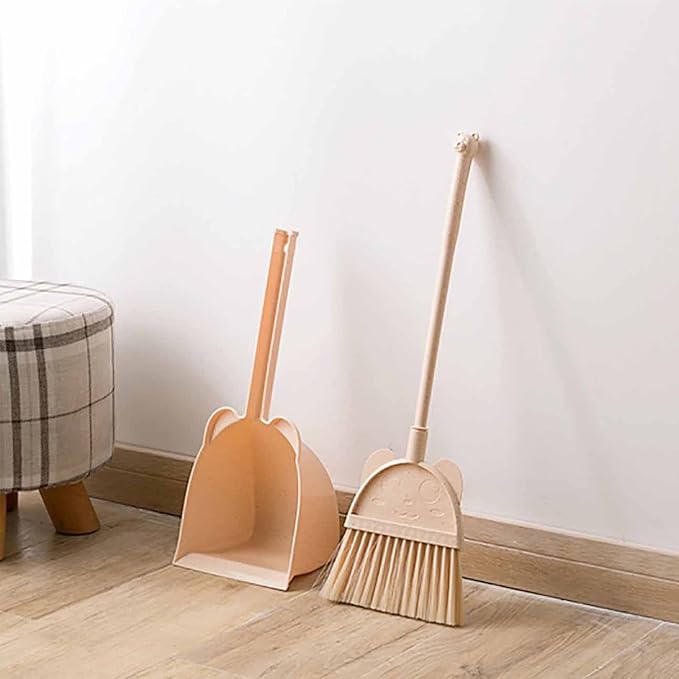 Children Small Broom and Dustpan Set Learning Sweeping Tool Broom